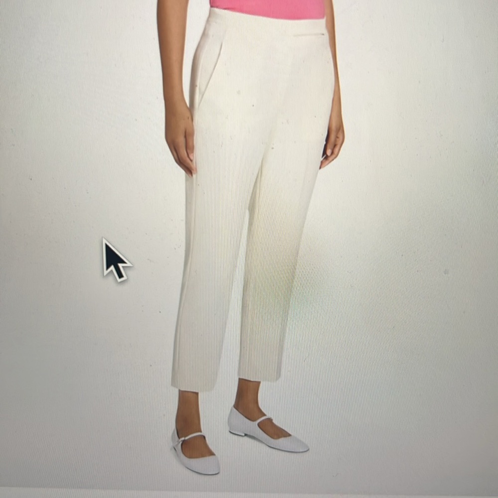 Theory Treeca Pull-On Pant in Admiral Crepe. SZ 0. Color Rice.